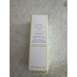 Mary Kay Satin Lips White Tea & Citrus Shea Sugar Scrub .3 Oz NIB